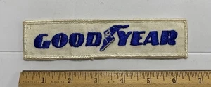 Goodyear Pneus Caoutchouc Pied Ailé Bleu Blanc Brodé 6,5" Long Patch Badge - Photo 1/4