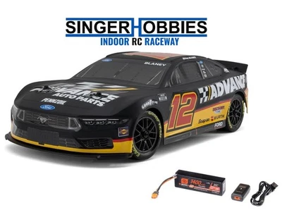 Coche de carreras LOSI 1122512 1/12 NASCAR RC Ryan Blaney #12 2025 Advance Ford Mustang Foto 1 de 4
