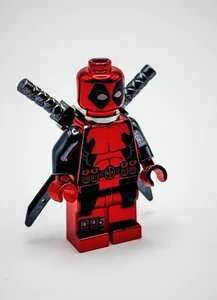 Lego Chrome Red Deadpool Minifigure Super Heroes Marvel X Men Wolverine New!! - Picture 1 of 7