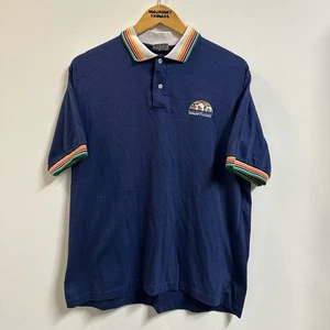 Vintage Denver Nuggets Retro Logo Men's Polo 80's Blue Navy Size XL - Picture 1 of 7