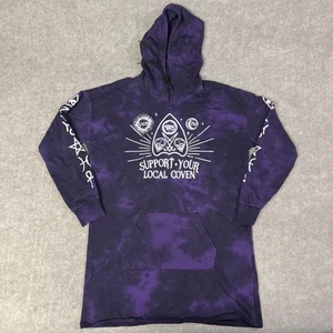 Midnight Hour Hoodie Dress xL Purple Tie Dye Witchy Emo Nite Goth Cozy - Picture 1 of 7