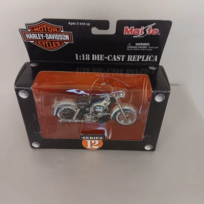 Harley Davidson Motorcycles 1:18 Die Cast 1958 Duo Glide Series 12 - Imagem 1 de 3