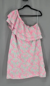 Vineyard Vines Dress Girls 16 Pink Blue Floral One Shoulder Sundress  Resort - Picture 1 of 6
