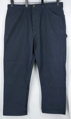 Pantalones de mezclilla BULWARK FR para hombre talla 42x30 37U negros pierna recta carpintero trabajadores Foto 1 de 4