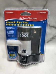 Seasense Automatic Bilge Pump 800 GPH p/n 50010425 12V 3/4" Hose Size - Picture 1 of 6