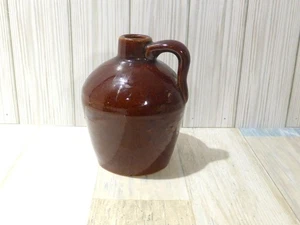 Vintage Roycroft Shops Brown Glazed Stoneware Jug With Handle Primitive Decor - Picture 1 of 10