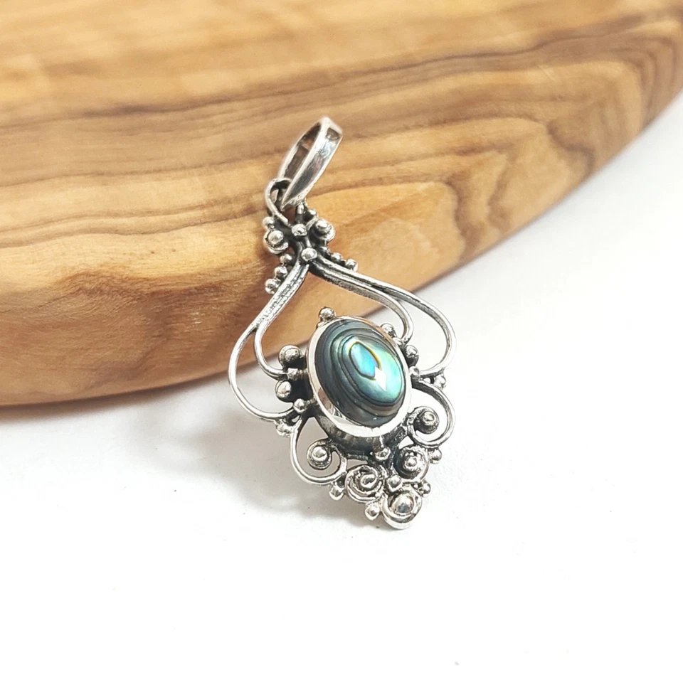 Schmuckanhänger Abalonemuschel in Silber eingefasst - Magie aus dem Meer - Bild 1 von 2