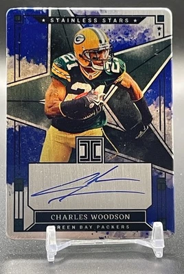 Autógrafo Panini Impecable Estrellas Inoxidable 2025 Charles Woodson/15 Packers Foto 1 de 2
