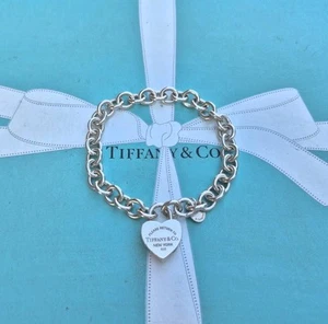 Authentisches seltenes Tiffany & Co Herz Vorhängeschloss Armband - Bild 1 von 12