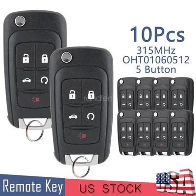 10 for GMC Terrain Buick Regal Encore Chevrolet Impala Keyless Remote Key Fob 5B - Изображение 1 из 4