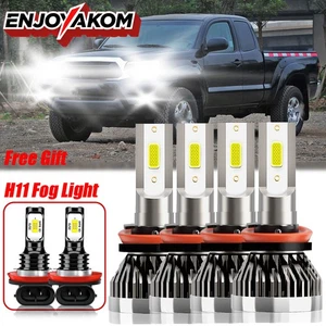 For Toyota Tacoma 2016-2023 LED Headlight Combo+ Fog Light Bulbs Kit 10000lm 6x - Picture 1 of 11