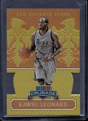 Panini Excalibur Kawhi Leonard Crusade 2014-15 troquelado naranja #/60 espuelas Foto 1 de 2