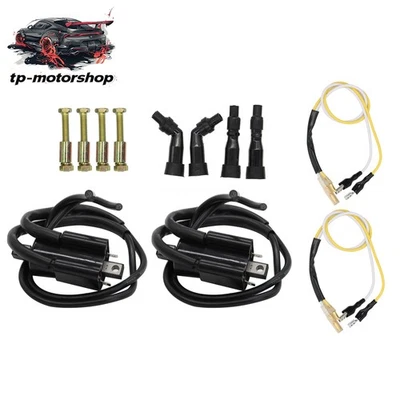 2x Ignition Coils and Spark Plug Caps For Suzuki GS550 GS750 GS850 GS1000 GS1100 - Image 1 of 4