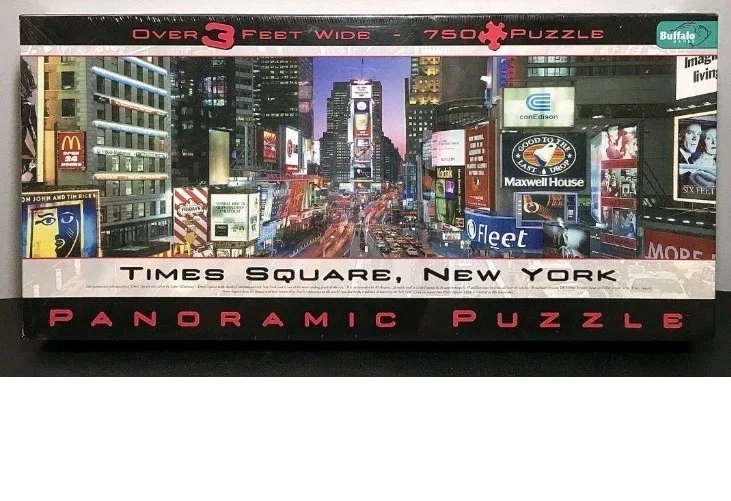 Panoramic Puzzle Times Square New York 750 Piece 3 Feet Wide  - Image 1 of 1