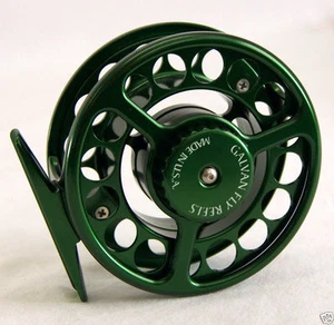 GALVAN RUSH LIGHT R-5 FLY REEL GREEN - FREE $80 LINE, BACKING--NEW - Picture 1 of 9