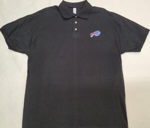 20329 Nfl Team Apparel Buffalo Bills Football Polo Golf Shirt Black New