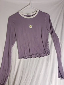 Bear Dance Size Large Girls Purple Long Sleeved Crew Neck Shirt - Picture 1 of 4