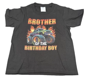 Monster Truck Brother of Birthday Boy T-shirt - Picture 1 of 11