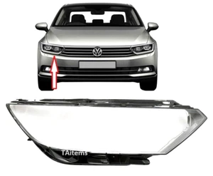 FARO DESTRO COPERCHIO LENTE VETRO PARALUME ADATTO PER VW PASSAT B8 2014-2019 - Foto 1 di 6