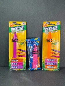 Pez Crayola Crayon Candy Dispensers - Lot of (3) - Factory Sealed - Picture 1 of 8