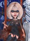 Original Painting POP Lowbrow Art Pris holding a Barbie Blade Runner 