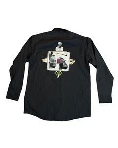 F*cking Awesome FA World Ent. Black Button Up Long Sleeve Shirt Men’s M RARE EUC - Picture 1 of 16
