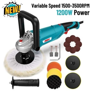 NEW Rotary Car Buffer Polisher Waxer - 1200W 7-in/6-in Variable ENRO1206 Sealed - Picture 1 of 6