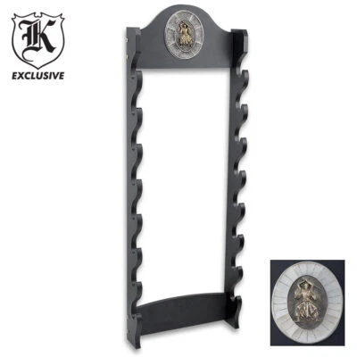 Soporte de espada samurai japonés exhibición de pared ocho espadas nuevo Foto 1 de 2