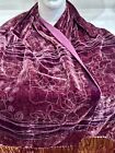 Besarani Collection London Velvet Devore Scarf Wrap Shawl 157Cm X 51Cm Purple