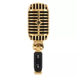 Micrófono vocal dinámico clásico con cable profesional vintage - Imagen 1 de 8