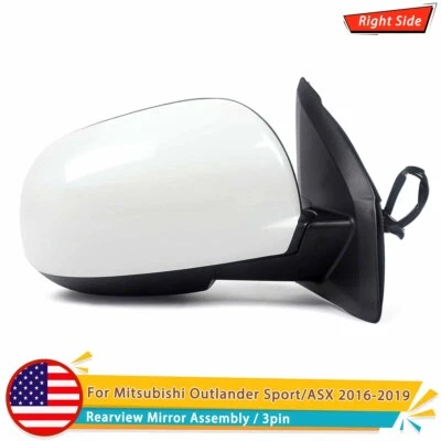 Right Rearview Mirror Assy 3-Pins For 2016-2019 Mitsubishi Outlander Sport/ASX Foto 1 de 4