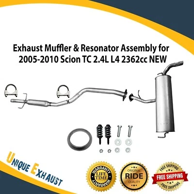 Silenciador de escape e conjunto ressonador para 2005-2010 Scion TC 2.4L L4 2362cc NOVO - Imagem 1 de 4