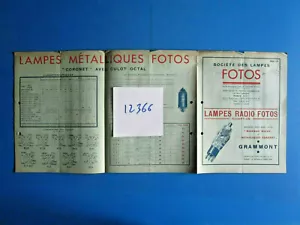 N°12366 / grand dépliant tableau lampe de récéption et valves radio fotos - Picture 1 of 1