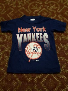 Vintage 1991 MLB New York Yankees T Shirt - Kids / Youth 4 - Garan - Picture 1 of 9