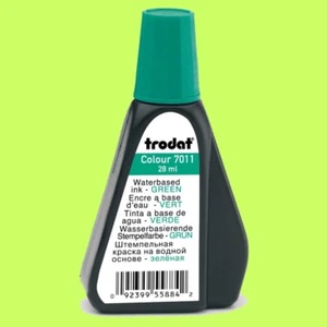 Grün - Trodat 7011 Nachfülltinte 28ml Stempel Kissen Tinte Farbe Stempelkissen - Bild 1 von 1