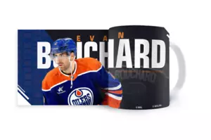 Edmonton Oilers NHL Sublimated CAFE Mug 15 oz Evan Bouchard - Picture 1 of 1