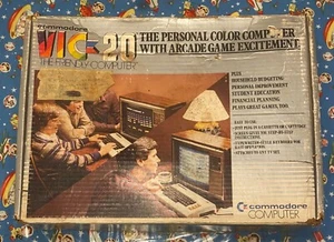 Vintage Commodore VIC-20 Computer w/ Box, Manuals, Power Cords, & Joystick - Picture 1 of 5