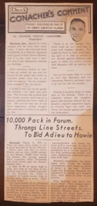 1937 Howie Morenz original two March 11th newspaper articles regarding funeral - Picture 1 of 5