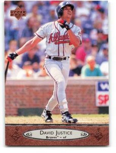 1996 Upper Deck #4 David Justice Braves NM-MT ID:45275
