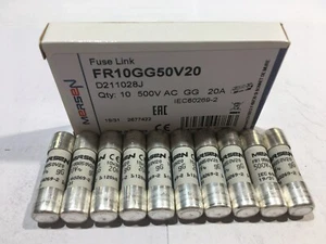 MERSEN FR10GG50V20 500V 20A FERRAZ SHAWMUT Fuse 10x38mm 500V JPSF454 Qty x1/5/10 - Picture 1 of 5