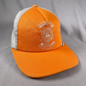 Quiksilver Hat Kids Flex Fitted Orange Gray Skate Surf 1969 Skaterlife Surfer - Picture 1 of 12