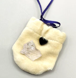 Collar bolsa cristal kuncita piedra curativa para crecimiento personal B - Imagen 1 de 5