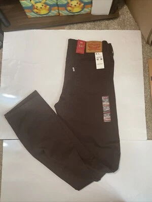 NEW Levis 541 Athletic Taper Stretch Dark Brown Cotton  Jeans 32x38 - Image 1 of 4