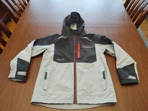 Cabela's Youth Gray Black Fishing Guide Rain Jacket Excellent Pre Owned Cond - Picture 1 of 9