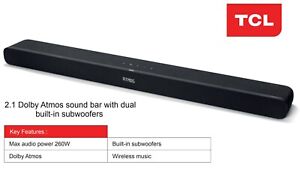 TCL TS8111  2.1ch Dolby Atmos Sound Bar In-Built Drivers 8 Series 260W Bluetooth