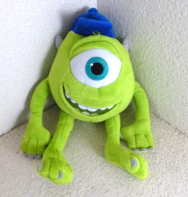 Disney Pixar Monstruos Universidad Mike Wazowski 9" Plus Juguete Sonriente Verde MU Sombrero Foto 1 de 4
