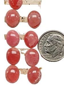 Lot of 15 8mm X 10mm Rhodochrosite Gemstone Cabochon - Picture 1 of 1