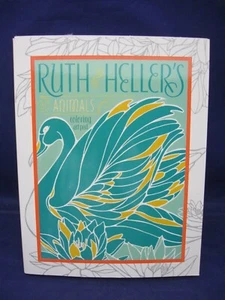 RUTH HELLER'S ANIMALS COLORING ART PAD - 48 PICTURES ON A PAD - Picture 1 of 10