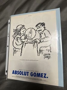 Absolut Vodka Print Ad ABSOLUT GOMEZ - Contest Winner - Picture 1 of 1