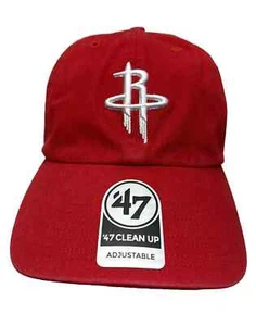 47 Brand Clean Up verstellbare rote Houston Rockets Baseballkappe Mütze (G5) - Bild 1 von 8